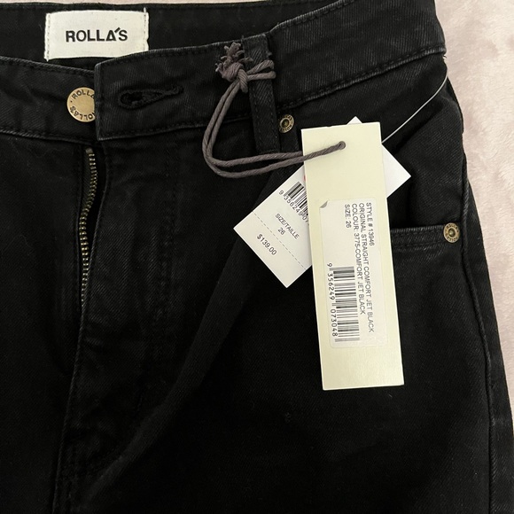 Rolla’s black straight leg jeans - Picture 2 of 4